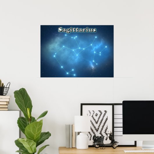 Poster constellation de Sagittaire (Bureau à domicile)