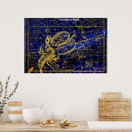Poster Constellation de Scorpio (Cuisine)