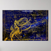 Poster Constellation de Scorpio (Devant)