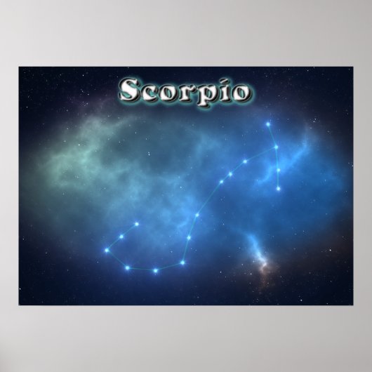 Poster constellation de scorpion (Devant)