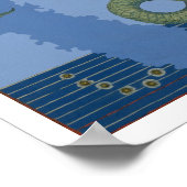 Poster Constellation de Serpens Caput et Serpens Cauda, (Coin)