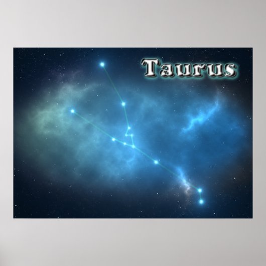 Poster constellation de Taurus (Devant)