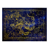 Poster Constellation d'or Draco (Devant)