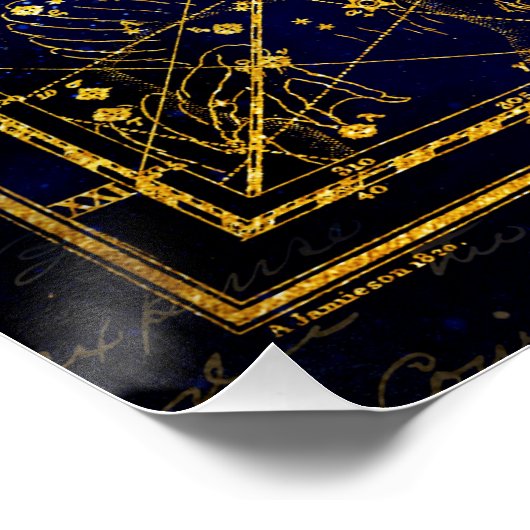 Poster Constellation d'or Draco (Coin)