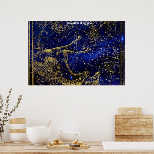 Poster Constellation du Cheval (Cuisine)
