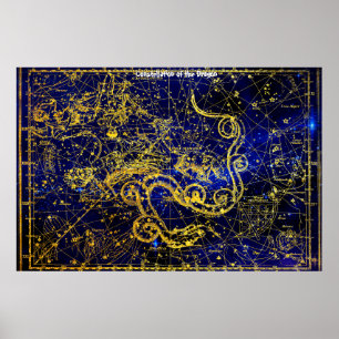 Poster Constellation du Dragon