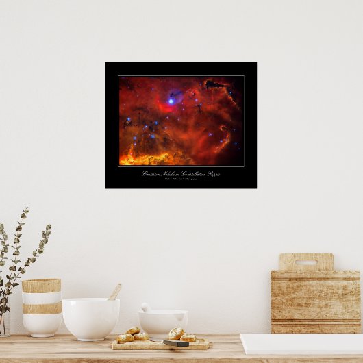 Poster Constellation Puppis Nebula, Hubble image de l'esp (Cuisine)