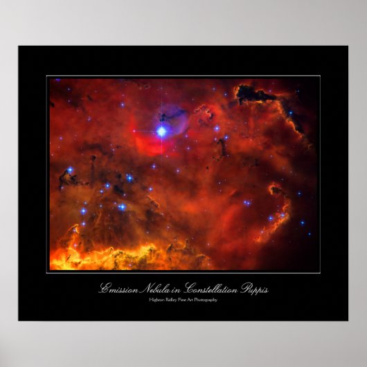 Poster Constellation Puppis Nebula, Hubble image de l'esp (Devant)