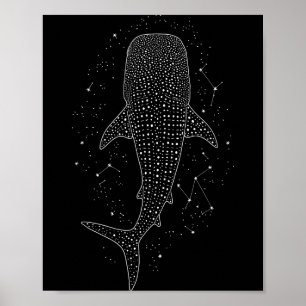 Poster Constellation Requin Baleine Vie Marine Pour Amour