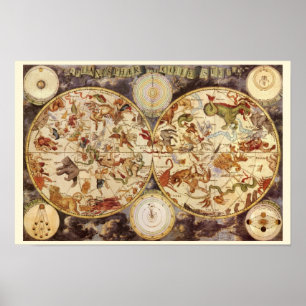 Poster Constellations, Astronomie Vintage, Frederik de Wi