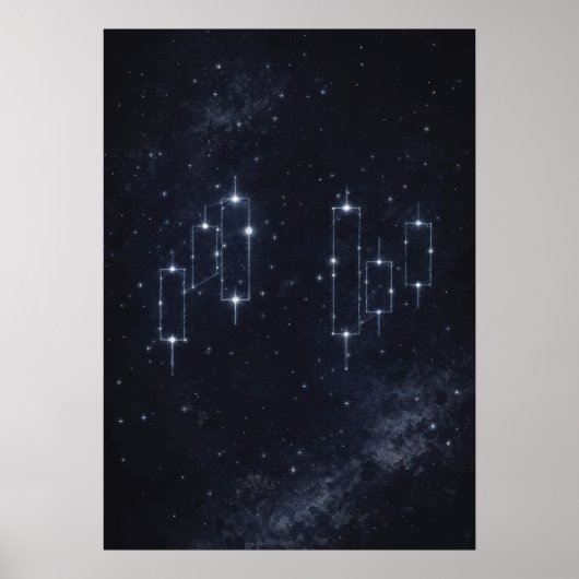 Poster Constellations de chandeliers, Day Trading, Forex (Devant)