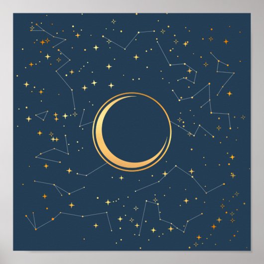 Poster Constellations de la Lune de la Marine et du Crois (Devant)
