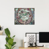 Poster Constellations de l'hémisphère Sud (Bureau à domicile)