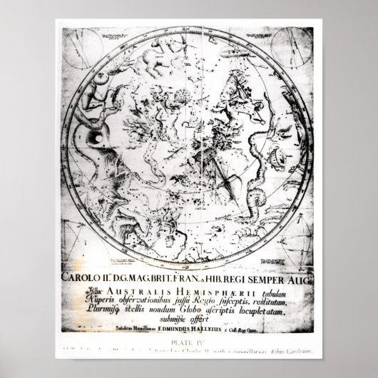 Poster Constellations de l'hémisphère Sud (Devant)