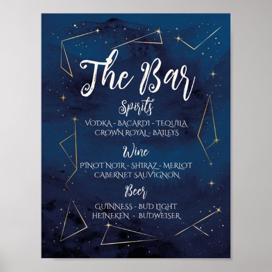 Poster Constellations des signes Mariage de la barre (Devant)