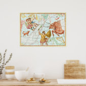 Poster Constellations vintages des cartes célestes (Cuisine)