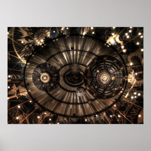 Poster Constellations Zodiac mécanique Steampunk (Devant)