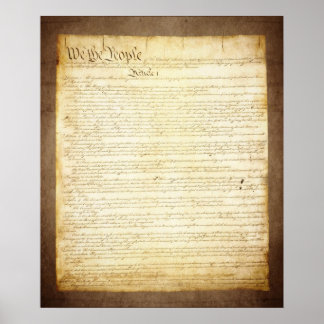 Poster Constitution américaine Nous le peuple