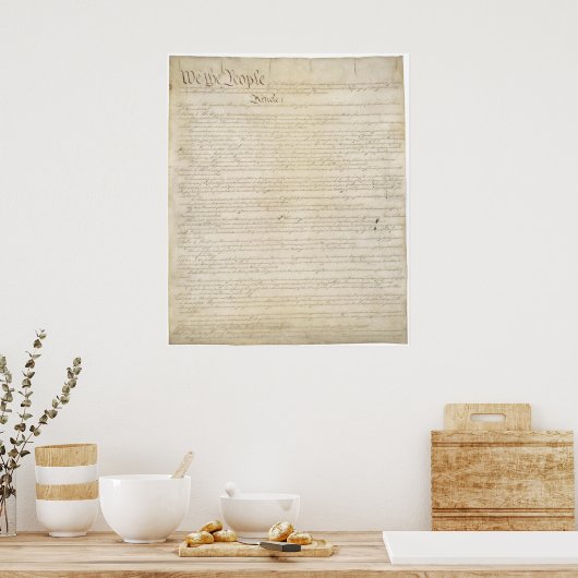 Poster Constitution des États-Unis (Cuisine)