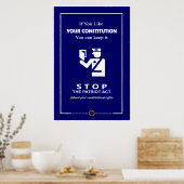 Poster Constitution des États-Unis (Cuisine)