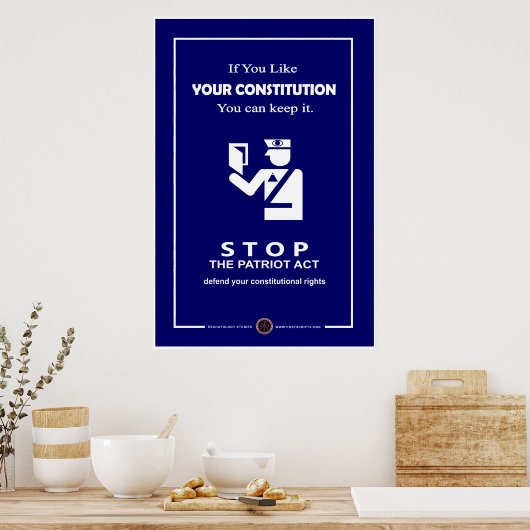 Poster Constitution des États-Unis (Cuisine)