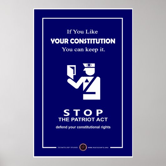 Poster Constitution des États-Unis (Devant)