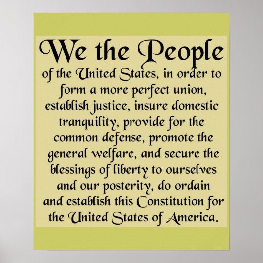 Poster Constitution des États-Unis d'Amérique (Devant)