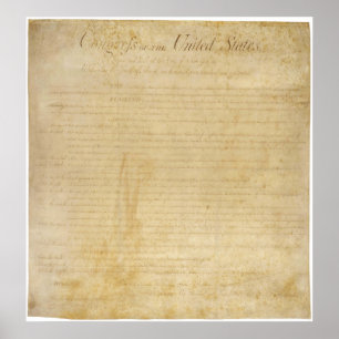 Poster Constitution d'Etats-Unis ORIGINALE déclaration