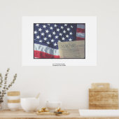 Poster Constitution et drapeau des États-Unis (Cuisine)