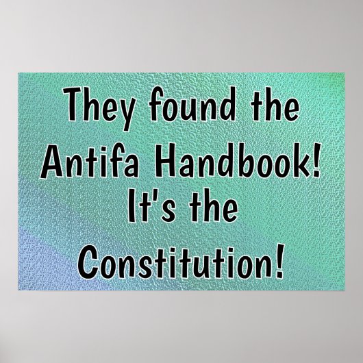 Poster Constitution Le Manuel Antifa (Devant)