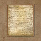 Poster Constitution vintage des États-Unis