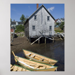 Poster Constructeur de dory, Lunenburg, Nouvelle-Écosse,