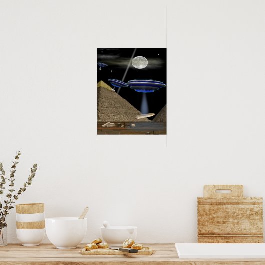 Poster Constructeurs pyramidaux OVNI (Cuisine)