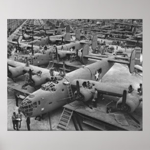 Poster Construction B24 de la flotte BW 1943