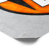 Poster Construction Bauhaus Abstraite Verte & Orange (Coin)