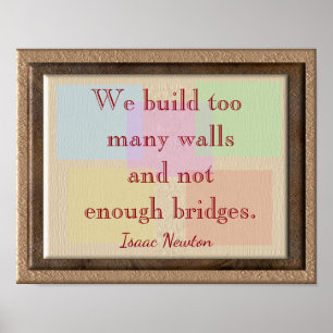 Poster Construction Bridges _ Art Print -Isaac Newton pri
