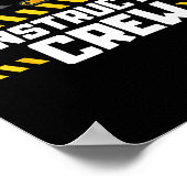 Poster Construction Crew Worker Excavator Boys Girls Kids (Coin)