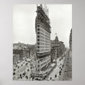 POSTER CONSTRUCTION DE BÂTIMENT DE FLATIRON 1902 (Devant)