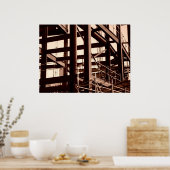 Poster Construction de charpente en acier (Cuisine)