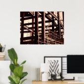 Poster Construction de charpente en acier (Bureau à domicile)