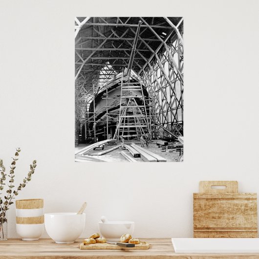 Poster Construction de goélette (Cuisine)