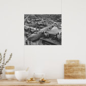 Poster Construction de la flotte B24 1943 BW (Cuisine)