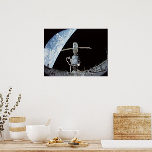 Poster Construction de la Station spatiale internationale (Cuisine)