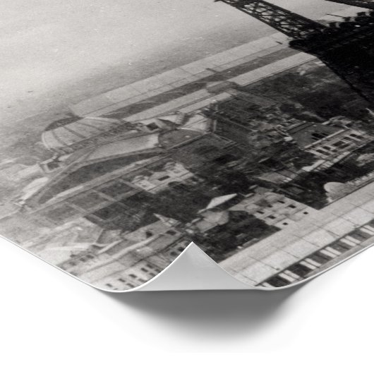 Poster Construction de la Tour Eiffel (Coin)