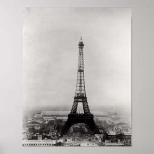 Poster Construction de la Tour Eiffel