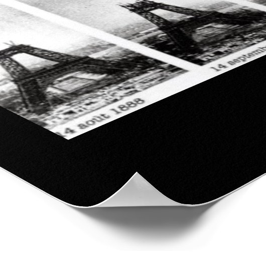 Poster Construction de l'affiche Tour Eiffel (Coin)