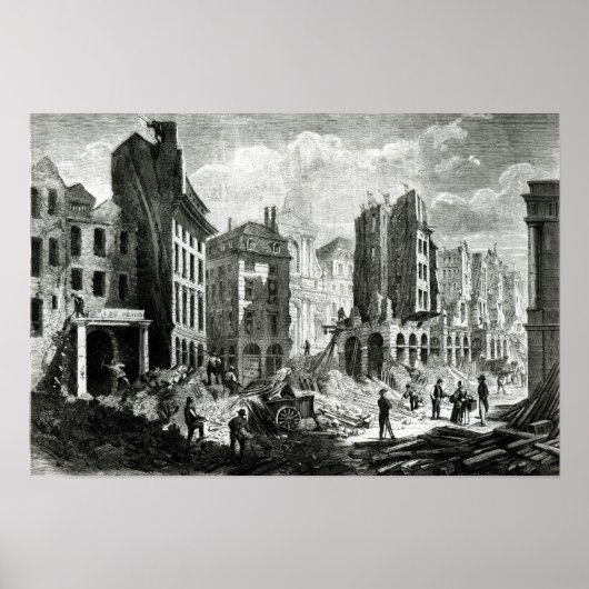 Poster Construction du boulevard de Sebastopol (Devant)