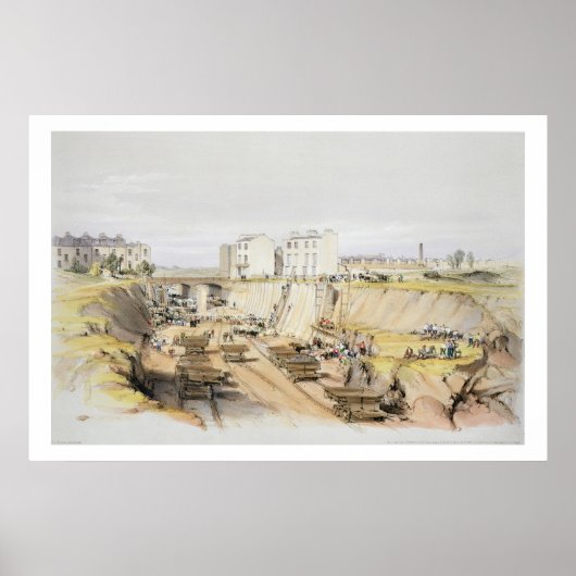 Poster Construction du mur de rétention près de Park Stre (Devant)