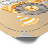 Poster Construction Dump Truck Boy fête le 1er anniversai (Coin)