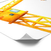 Poster Construction Trucks Birthday Welcome Sign (Coin)